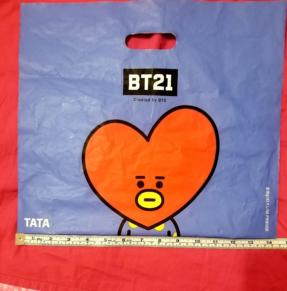 LINE FRIENDS VAN/Tata BT21 Plastic Shopping Bag NY - Picture 5 of 8